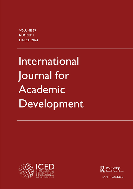 Carátula de la revista International Journal for Academic Development